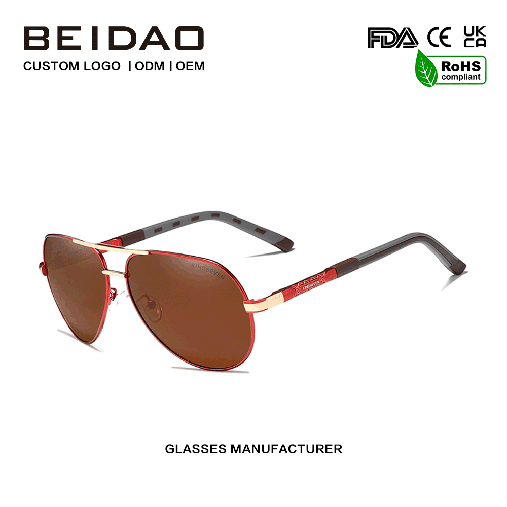 Klassische polarisierte Sonnenbrille aus Aluminium