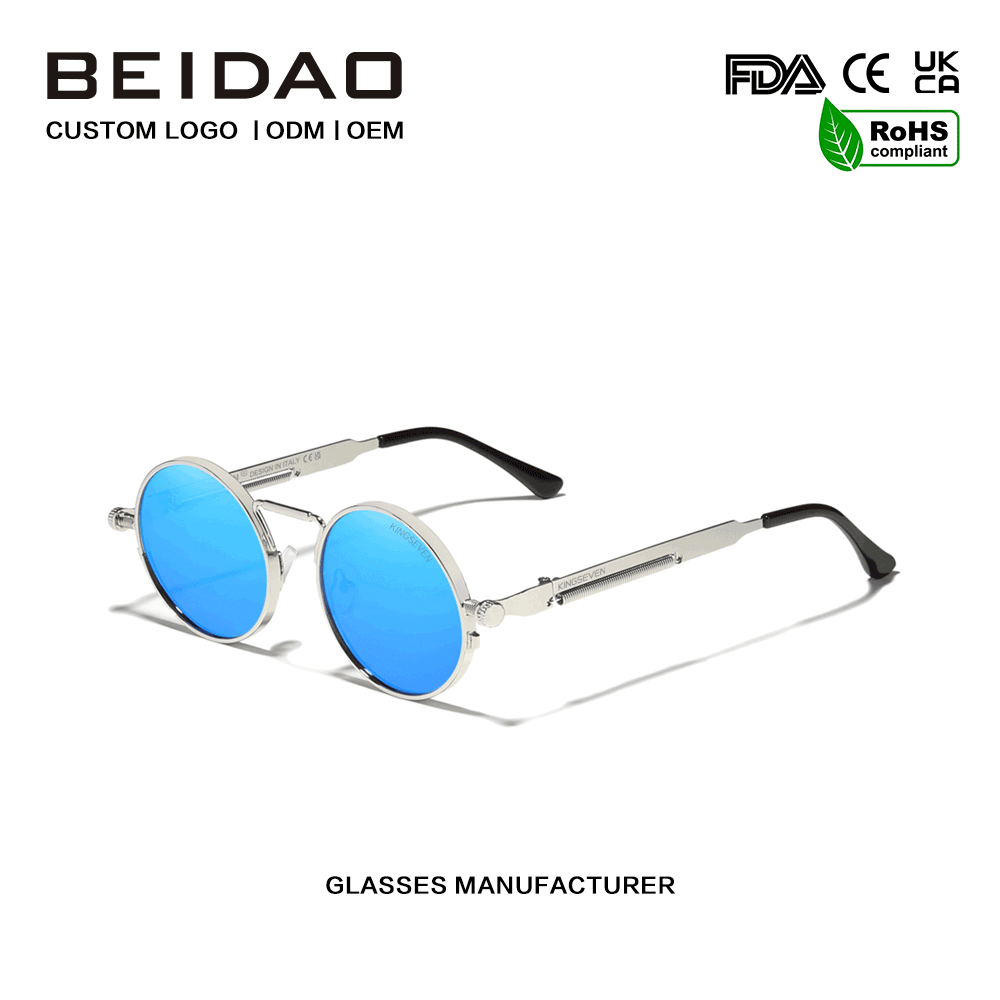 Designer-Sonnenbrille mit polarisiertem Metallrahmen und UV400-Schutz