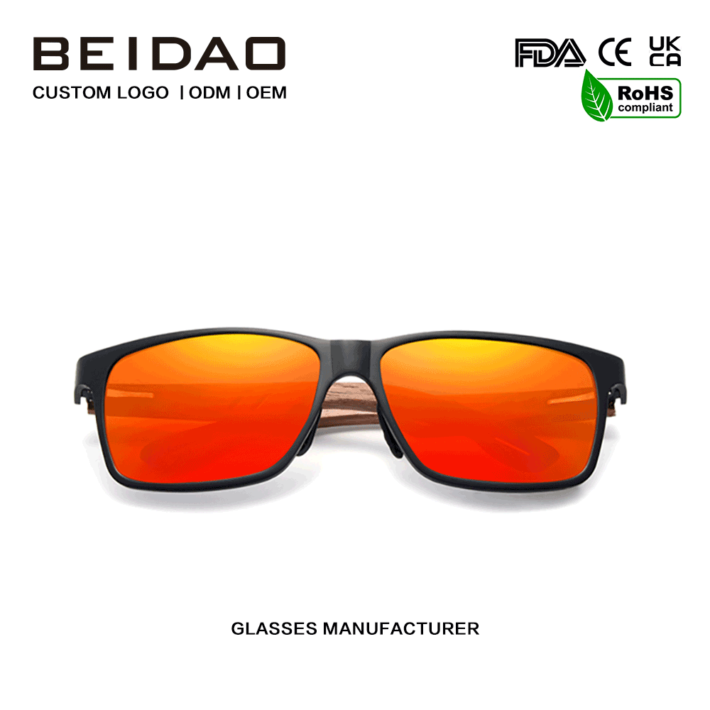 Designer-Sonnenbrille aus Holz, handgefertigt, polarisiert, strahlungsgeschützt