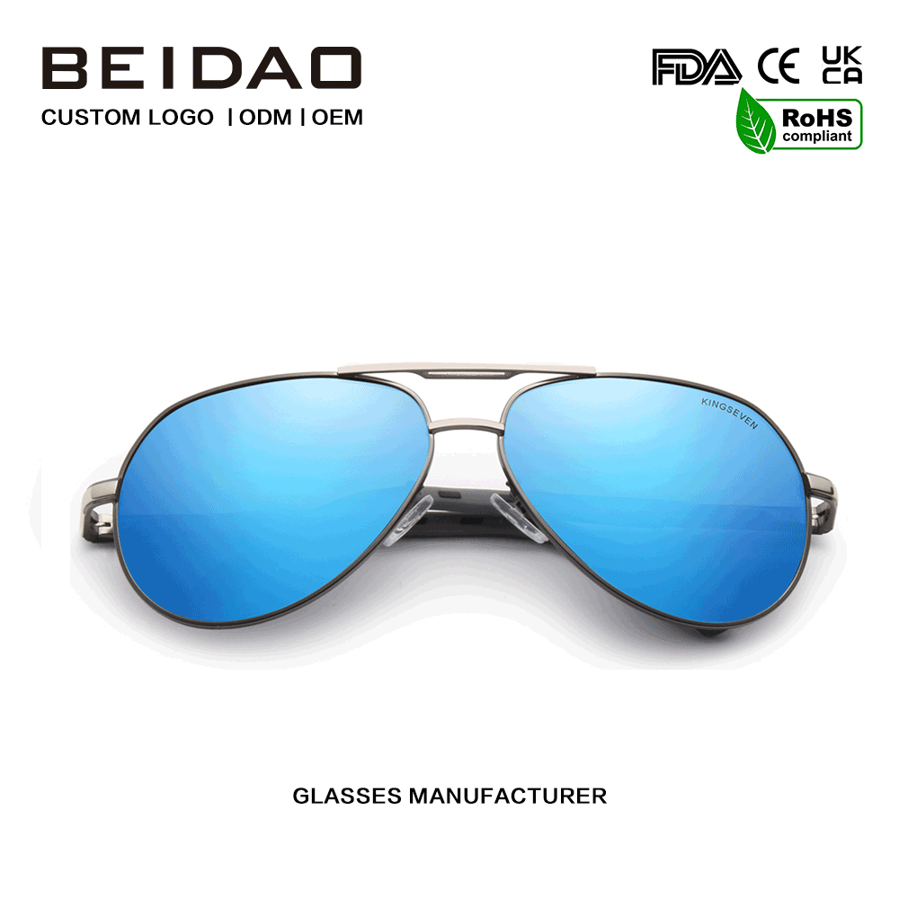 Polarisierte Herren-Sonnenbrille mit modischem UV400-Legierungsrahmen