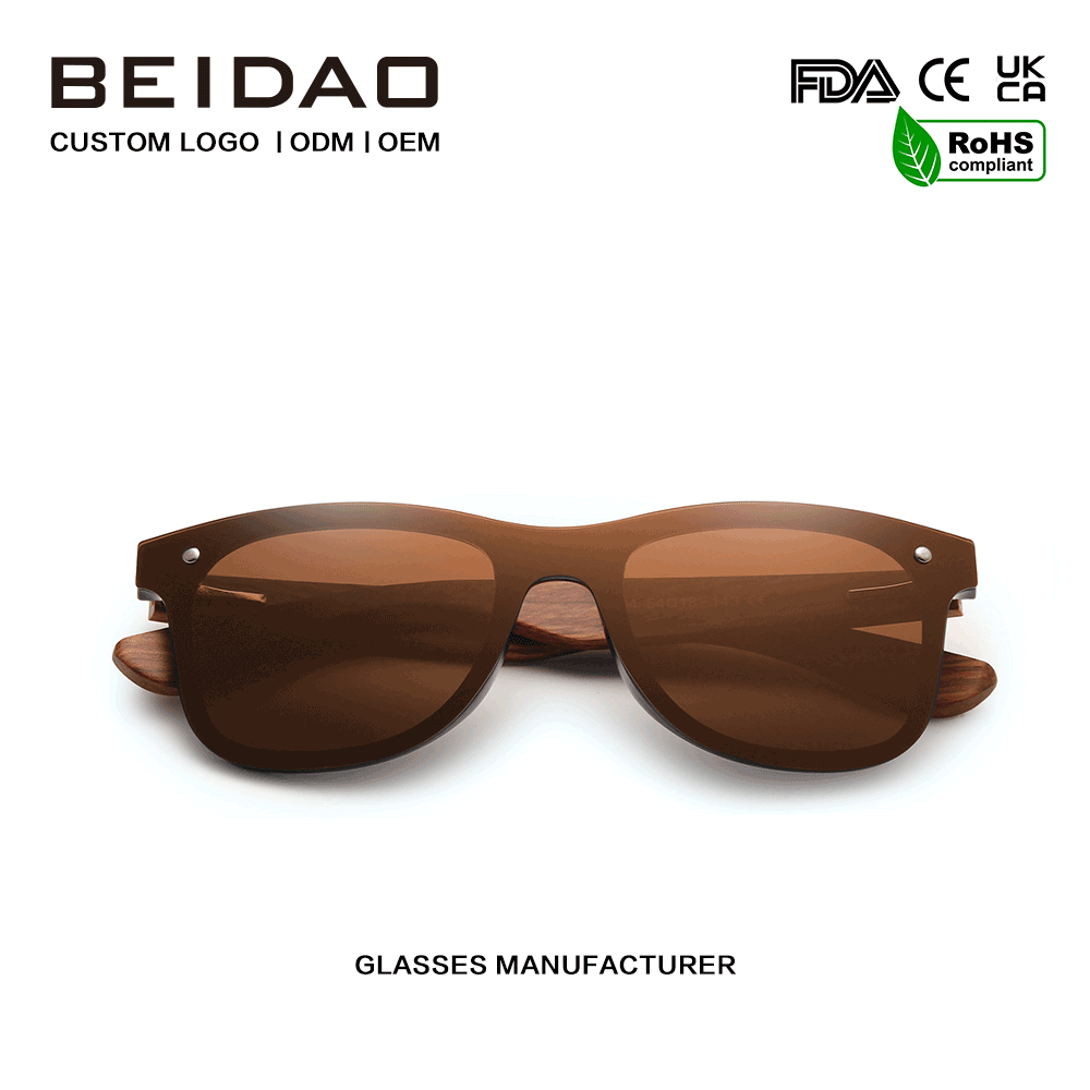 Polarisierte Sonnenbrille aus natürlichem, originalem Bubinga-Holz