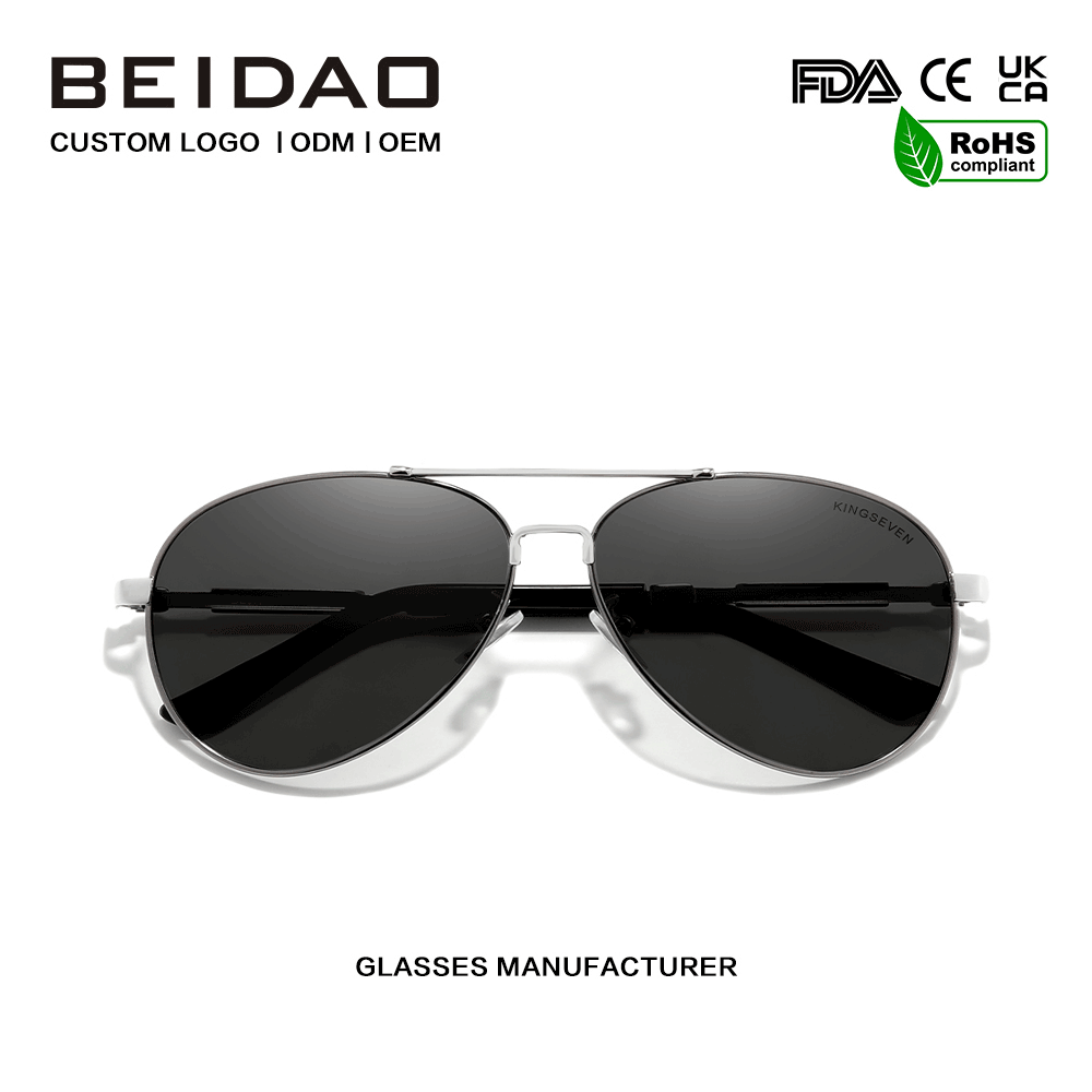 Polarisierte Vollrand-Sonnenbrille aus Aluminium für Unisex