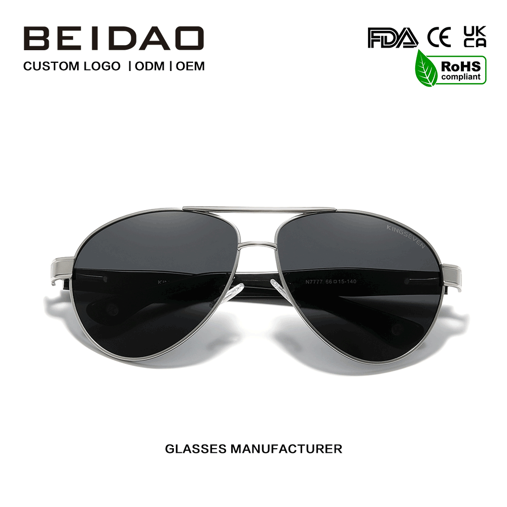 Polarisierte Sonnenbrille mit UV400-Schutz und Bügeln aus rostfreiem Drahtkern