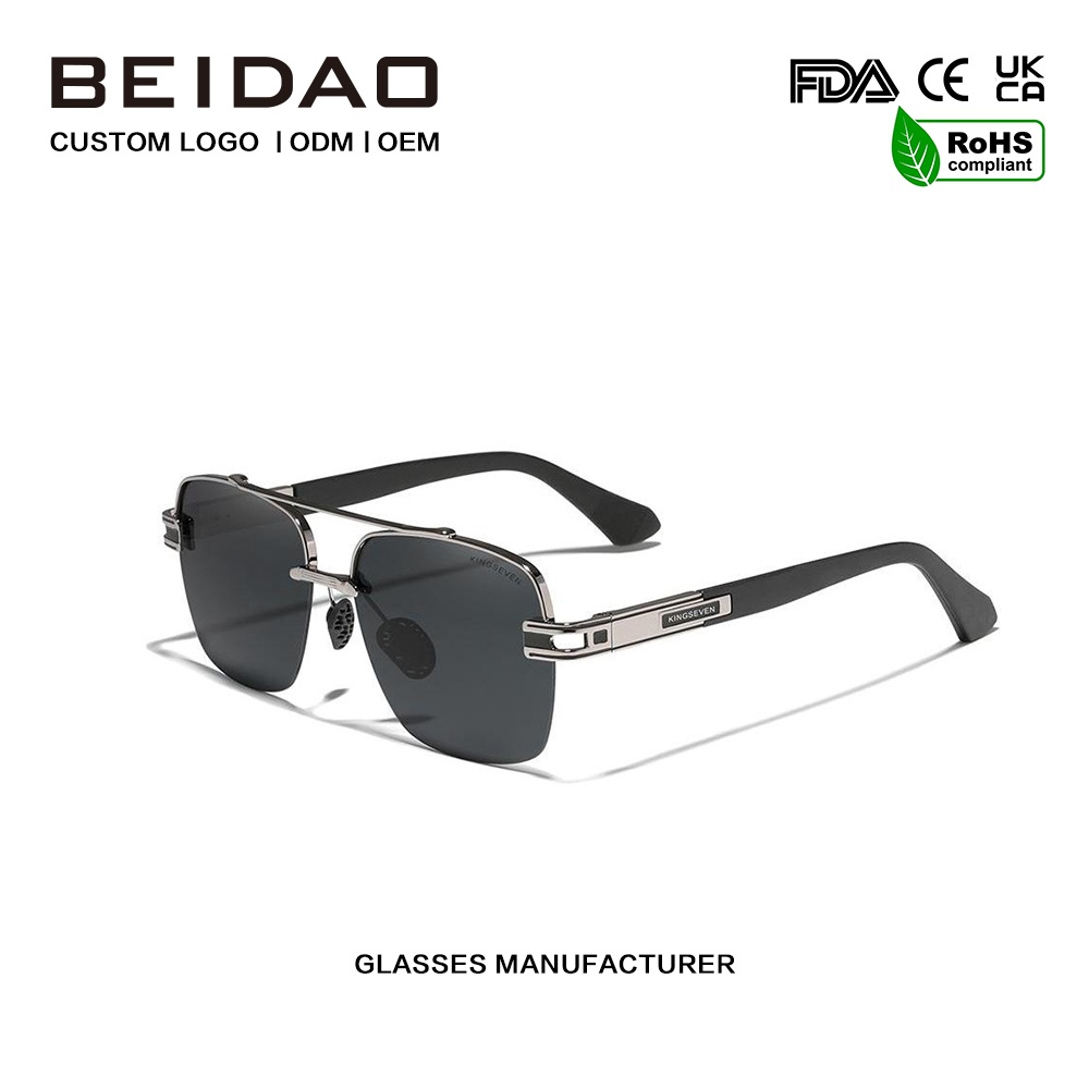 Bunte polarisierte Retro-Sonnenbrille mit quadratischen Farbtönen