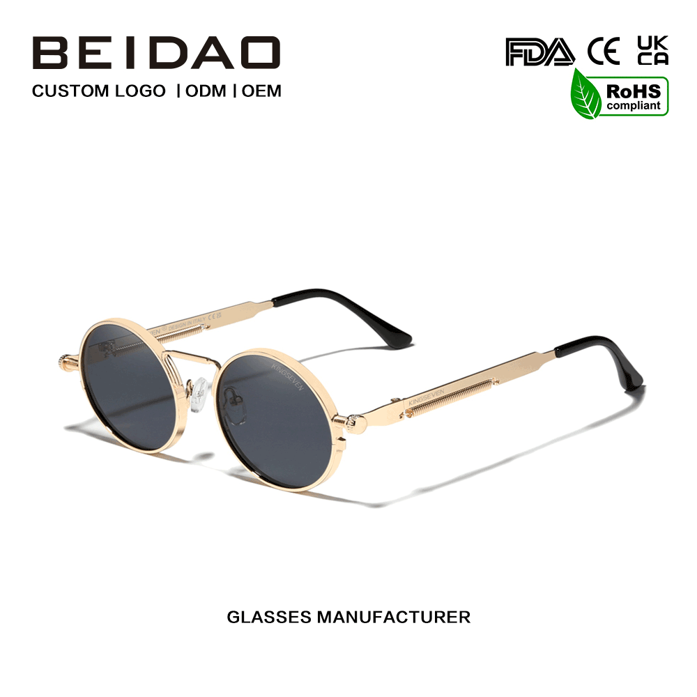 Vintage Steampunk Polarisierte Vintage Metall Sonnenbrille